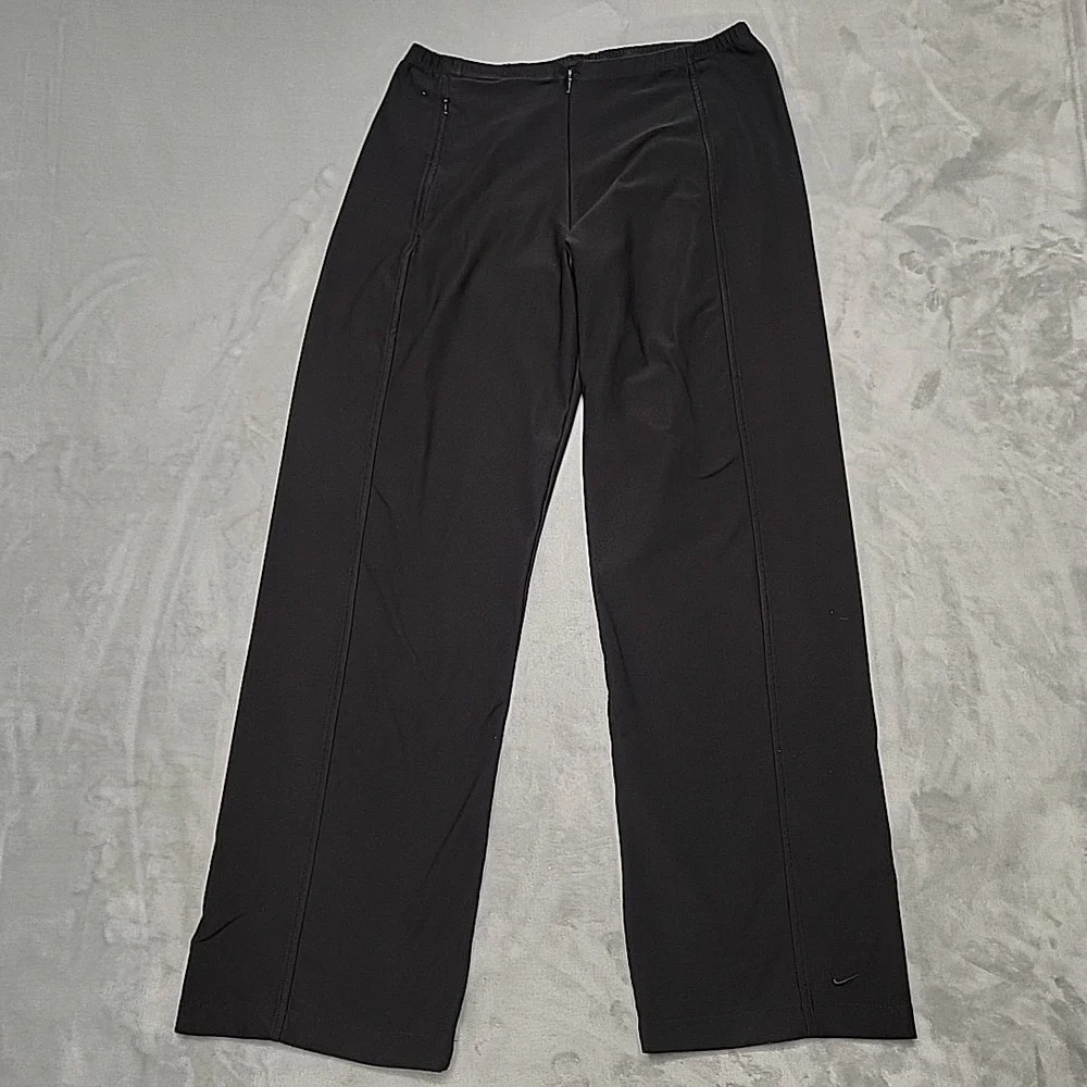 VTG Nike Pants Womens S Black Dri-Fit Running Athletic Yoga Gym Workout Track